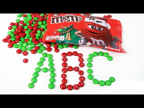 Fun Way to Learn Alphabet Letters with Colorful Chocolate Candy M&M's