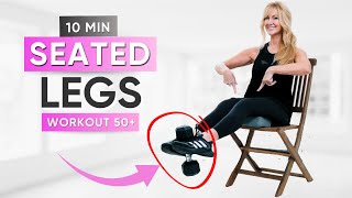 10-Minute Leg Workout For Women Over 50! Seated Chair exercise Beginner ✅