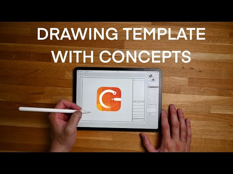 How to create a drawing template using iPad and Concepts app