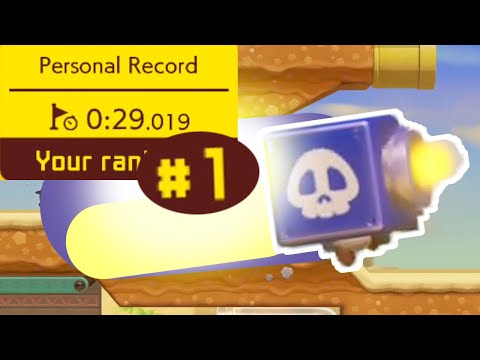 29.019 Seconds World Record Ninji Speedruns Guide in 'Cannon Box Blast!' - Super Mario Maker 2