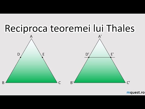 Reciproca teoremei lui Thales, clasa a VII-a