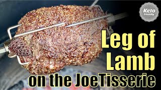 Boneless leg of lamb. How to delete the gamey lamb taste using the JoeTisserie