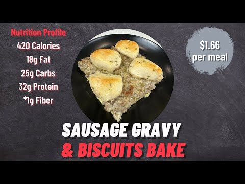 Sausage Gravy & Biscuits Bake