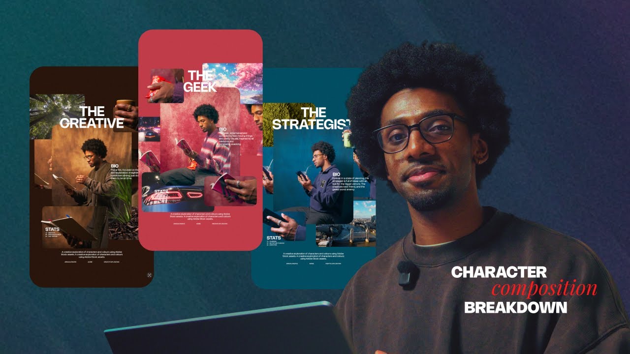 Creating character compositions with Jordan Jaiyeola using Adobe Stock