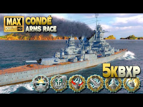 Cruiser Condé: Big 5k base XP in arms race - World of Warships