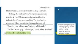 From Mississippi Solo Reading  and Vocabulary Grade 7 Into Literature simile and metaphors