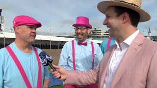 Josh Ninke in the Infield at Kentucky Oaks 151 with track veterans and newbies
