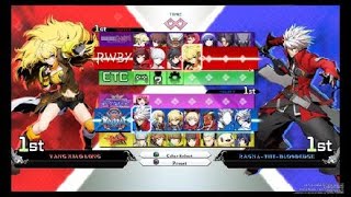 BLAZBLUE CROSS TAG BATTLE RWBY Characters Gameplay