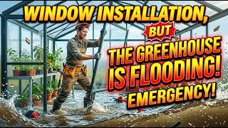 Window installation, but The Greenhouse is Flooding!