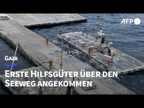 Erste Hilfslieferungen per Schiff in Gaza angekommen | AFP