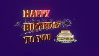 happy birthday animation, whats app status free birthday , particle animation, free 3d video