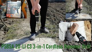 Parkside PSBSA 20 LI C3 3 in 1 Cordless Hammer Drill   Some tests in concrete, brick, iron and wood
