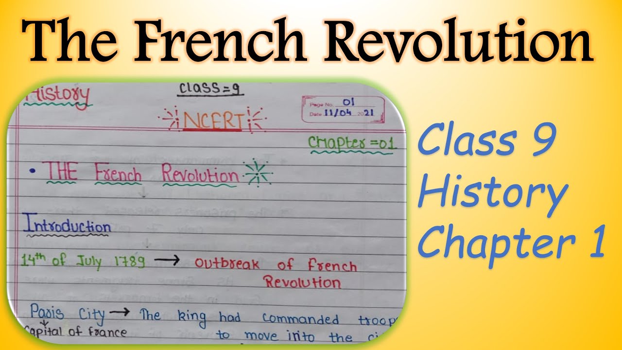CBSE Class 9 History Chapter 1 (The French Revolution) hand written notes #toptargeteducation
