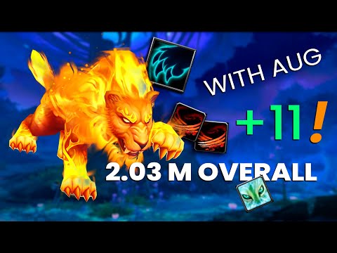 +11 Mists of Tirna Scithe Druid Feral 2.03M Overall [With Aug] M+ POV | 11.0.5 (S1 TWW)
