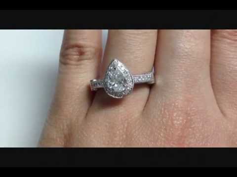 2.00 ctw Pear Shape G VS2 Diamond Engagement Ring - BigDiamondsUSA