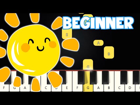 You Are My Sunshine - Folk Song | Beginner Piano Tutorial | Easy Piano