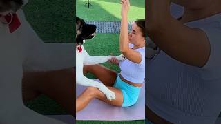 When Your Dog Wants Attention MORE Than You Want Fitness 😭🐶 #funnydogvideos #workoutshorts #fitspo