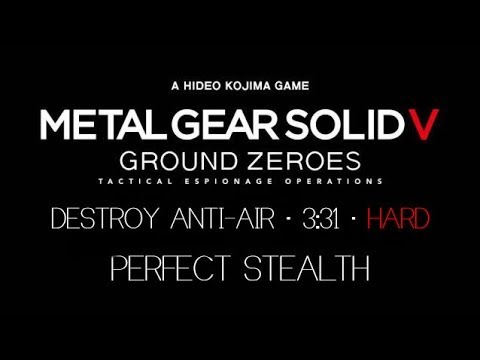 METAL GEAR SOLID V: GROUND ZEROES DESTROY ANTI-AIR SPEEDRUN (NO REFLEX) [HARD]