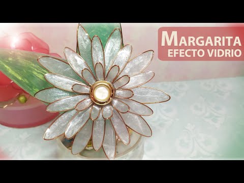 Margarita Efecto Vidrio O Cristal. Resina Epoxi O UV Y Alambre. Tutorial Flores, Gerbera. Resinpro.