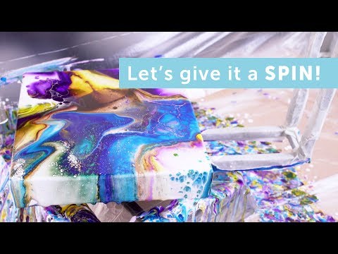 (18) SPINNING Fluid Painting Technique Acrylic Pour video
