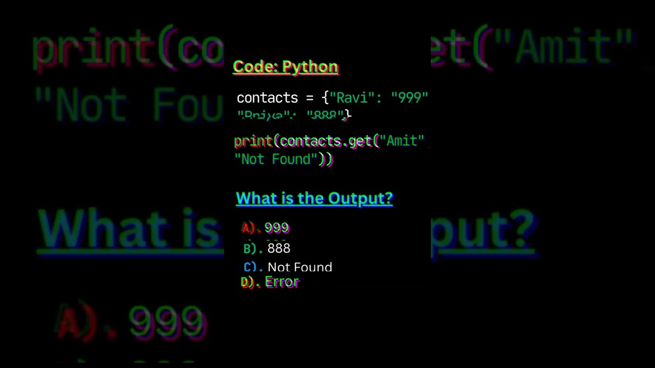 Find the output of this python code #python #coding #pythonprogramming