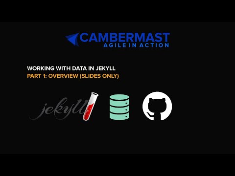 Working with Jekyll Data: Part 1 (slides only)