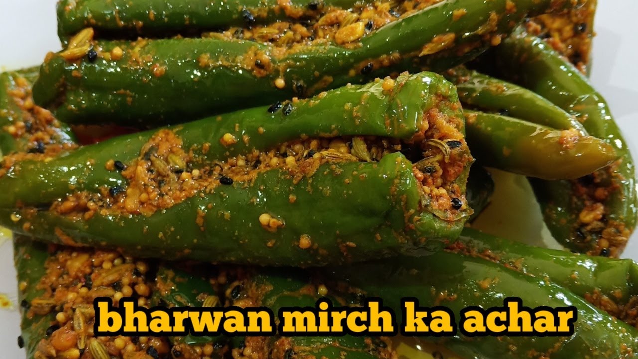 Hari Mirchi ka bhrawa achar recipe/rai wala khatta achar/moti mirch ka achar/rajasthani Mirchi