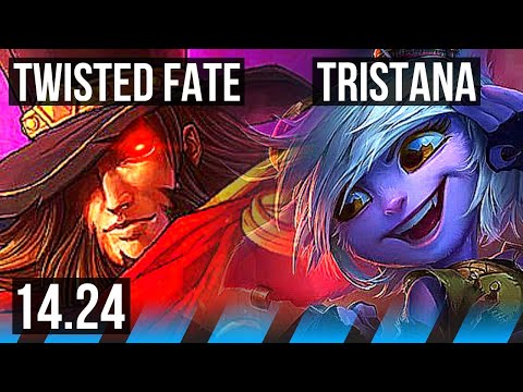 TWISTED FATE vs TRISTANA (MID) | KR Challenger | 14.24