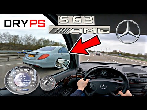 Mercedes-Benz E 200 W211 - TOP SPEED DRIVE ON GERMAN AUTOBAHN - POV
