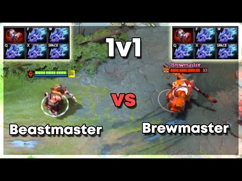 Beastmaster vs Brewmaster with Basher and 5x Moonshard | Level 30 Dota 2 1v1 | Who Will Win?
