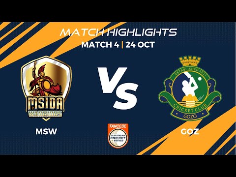 Match 4 - MSW vs GOZ | Highlights | FanCode ECS Malta, 2022 Day 1 | ECS22.630