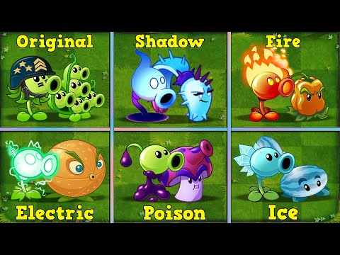 Random 6 Team Element Pea + Pult - Who Will Win? - PvZ 2 Team Plants vs Team Plants Battlez