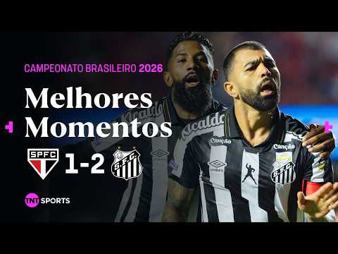 GABIGOL CRAVA DUAS VEZES, SANTOS VENCE DE VIRADA E ENGATA 5ª VITÓRIA SEGUIDA | SÃO PAULO 1X2 SANTOS