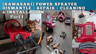 KAWASAKI POWER SPRAYER DISMANTLE | REPAIR | CLEANING & INSTALLATION Part 1 | Team BASIC Vlogs