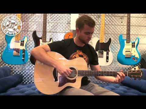 Justin throws us a riff on a Taylor 214ce Koa Deluxe