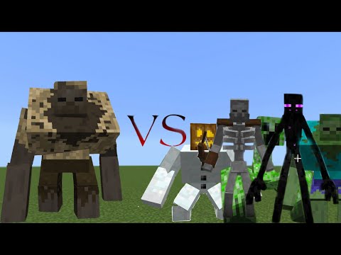 Mutant Husk vs Mutant SnowGolem, Creeper, Zombie, Skeleton and EnderMan - Minecraft Mob Battle