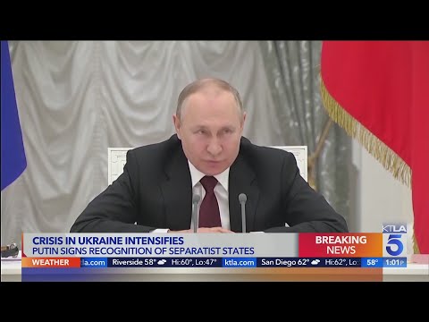 Putin recognizes Moscow-backed rebel regions in eastern Ukraine