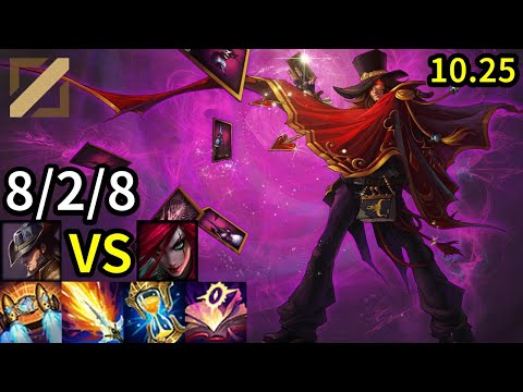 Twisted Fate Mid vs Katarina - KR Master | Patch 10.25