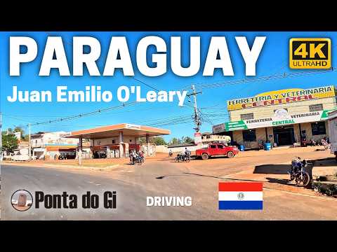 ALTO PARANÁ (Corazón del PARAGUAY) CIUDAD de JUAN EMILIO O”LEARY #driving TOUR 2025 strew view 4k