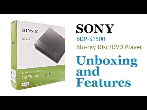 BDP S1500 Sony Blu ray player unboxing and features