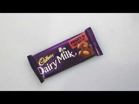 New Cadbury dairy milk fruit & nut cut & check