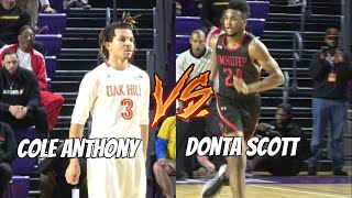 Cole Anthony vs Donta Scott | Oak Hill / Imhotep -- City of Palms Semis! Upset!!