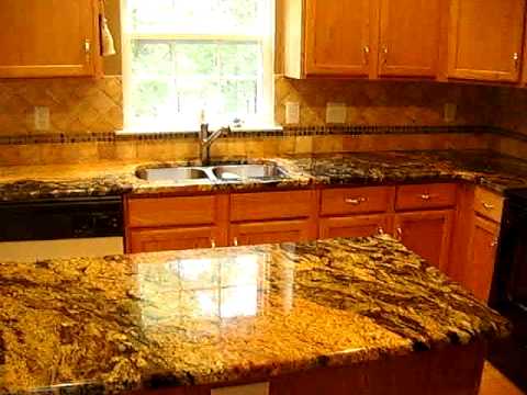 Exotic Granite Countertops With Tile Backsplash Charlotte Nc