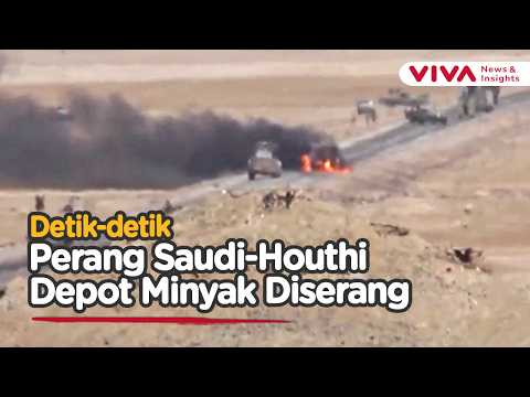 Houthi Rilis Rekaman Pertempuran! Kendaraan Militer Terbakar Dekat Bandara