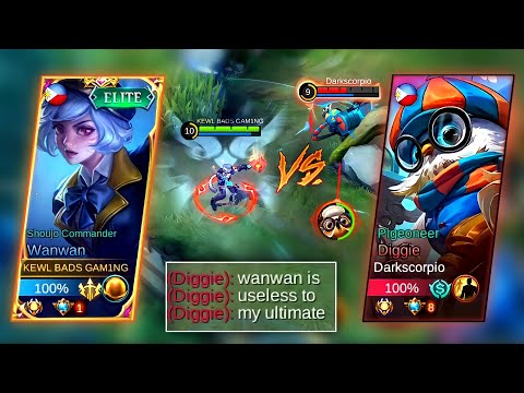WANWAN VS TOP GLOBAL DIGGIE! - FROM BAD START TO MVP!! - MLBB