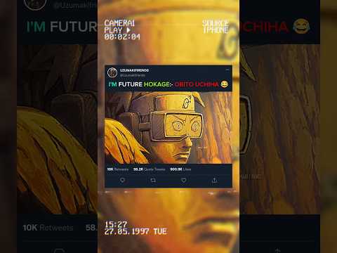 FUTURE HOKAGE :- (OBITO UCHIHA 😂) #hokage #obito #uchiha #narutoshippuden #animeshorts