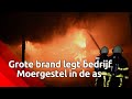 Grote brand verwoest bedrijfspand in Moergestel