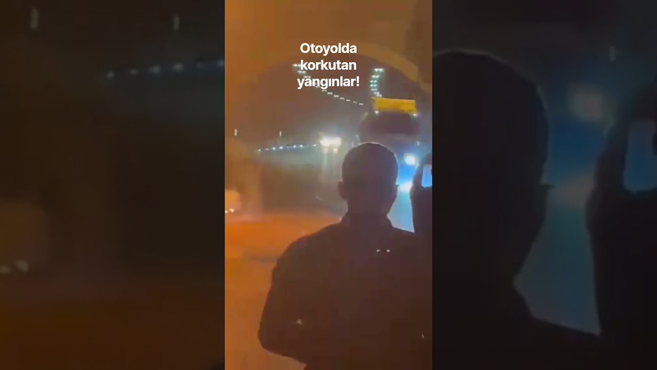 Otoyolda peş peşe yangınlar korkutuyor...