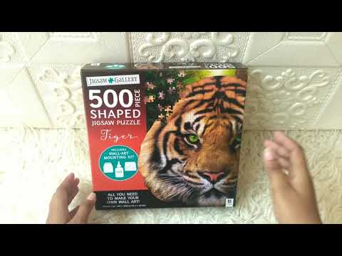 Jigsaw Gallery 500 Pieces Shaped Jigsaw Puzzle Tiger (Includes Wall-Art Mounting Kit)