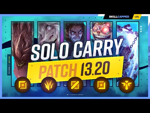 The NEW BEST SOLO CARRY CHAMPIONS on PATCH 13.20 - League of Legends